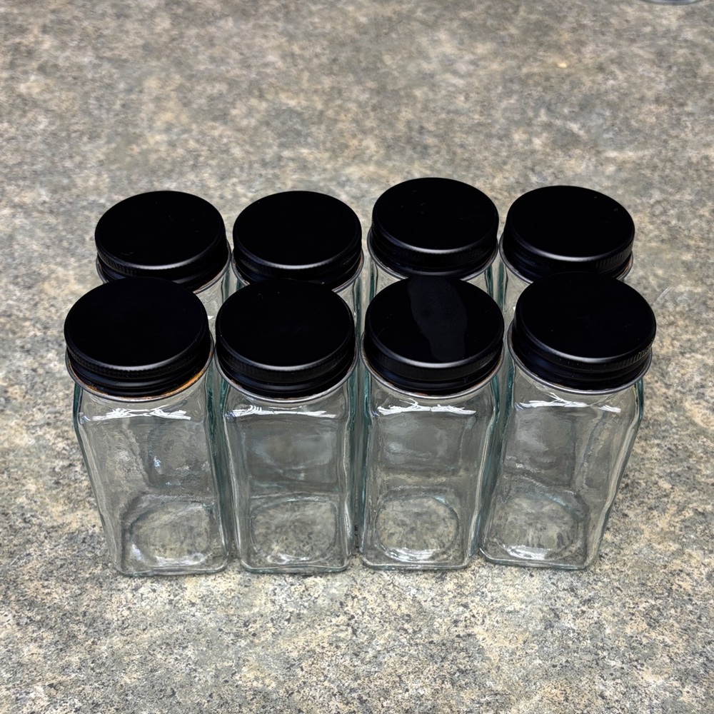 Glass Storage Jars with Black Lids - Picture 2 of 5